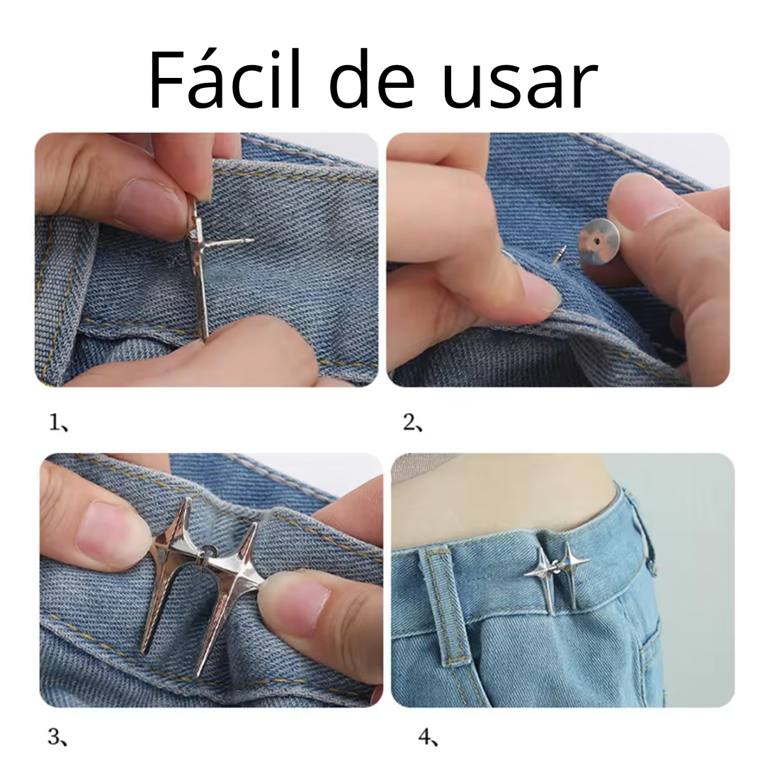 Botón de Cintura Ajustable con Estilo